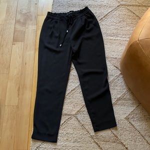 Zara Basics loose drawstring crop pants